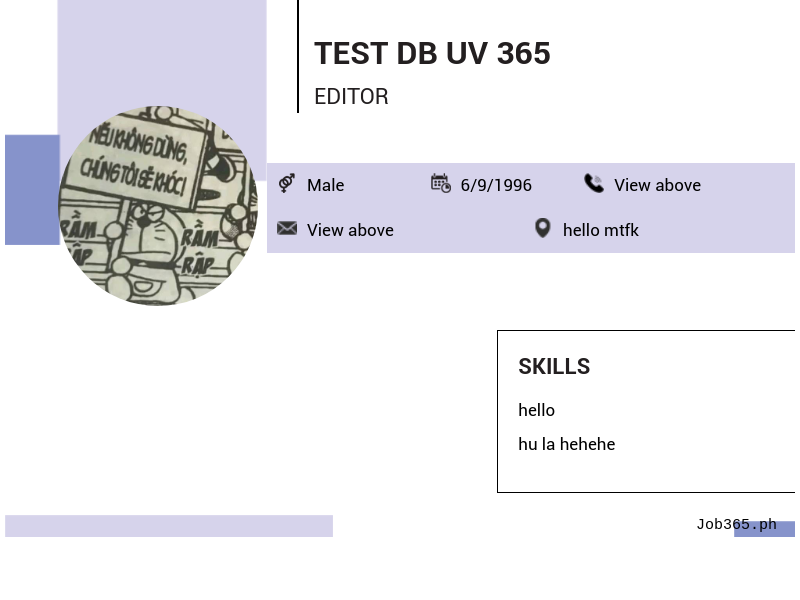 Candidate CV