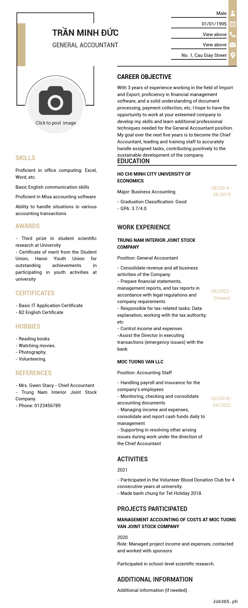 Candidate CV